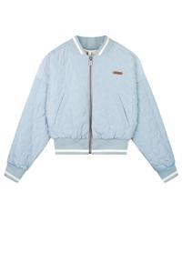 NoBell zomer bomber jasje meisjes - denim blauw - gewatteerd, met capuchon - Bomber