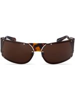 Off-White Eyewear lunettes de soleil Kenema à monture oversize - Marron