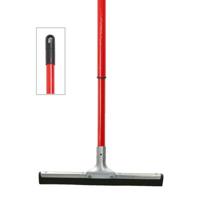 Vloertrekker / watertrekker - metaal en rubber - B34 cm - uitschuifbare steel kunststof rood
