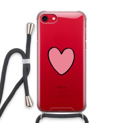 Hartje: iPhone SE 2020 Transparant Hoesje met koord