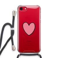 Hartje: iPhone SE 2020 Transparant Hoesje met koord