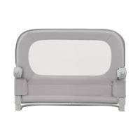 Opvouwbaar Bedhekje voor Peuters Verstelbaar Babybedhekje met Afneembare Oxford-Stofbekleding en Stevig U-vormig Frame Valbeveiliging met Y-vormig Gordelsysteem en Gesp-S-Grijs