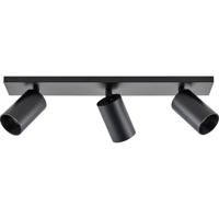 Deko Light 348250 Can Tilt eckig, 3x 7,5 W GU10, Schwarz Plafondopbouwarmatuur GU10 7.5 W Zwart