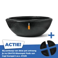 Schaal laag granite 92x36 zwart