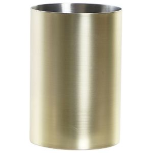 Badkamer tandenborstelhouder / drinkbeker - metaal - goud - 6 x 10 cm