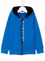 Givenchy Kids hoodie à logo imprimé - Bleu