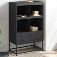 Hoge kast 68x39x111,5 cm staal zwart