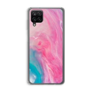 Roze explosie: Samsung Galaxy A12 Transparant Hoesje