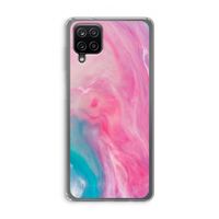 Roze explosie: Samsung Galaxy A12 Transparant Hoesje