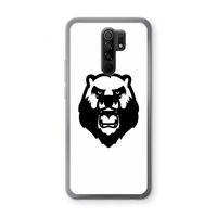 Angry Bear (white): Xiaomi Redmi 9 Transparant Hoesje