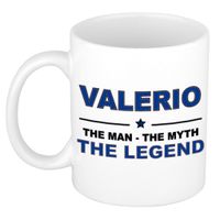 Naam cadeau mok/ beker Valerio The man, The myth the legend 300 ml   - - thumbnail