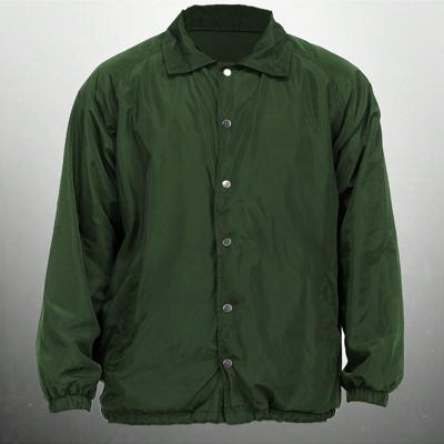 Mens Camo Lilac Fleece Lined Wind-Proof Snap Button Coach Jacket Hunter Green / XL