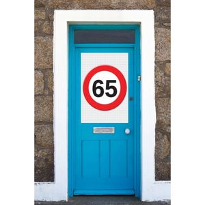 65 jaar verkeersbord deurposter A1