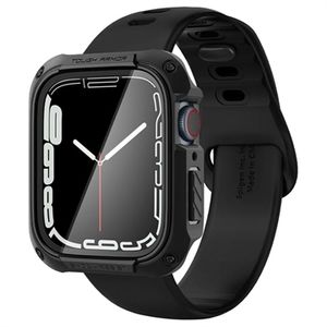 Spigen Tough Armor Apple Watch Series 9/8/7 Case met Screenprotector - 45mm - Zwart