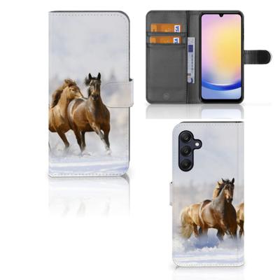 Samsung Galaxy A25 | Telefoonhoesje | Met pasjeshouder | Paarden