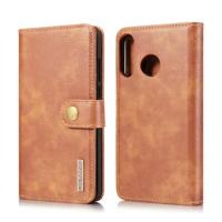 Dg. MING Crazy Horse textuur Flip afneembare magnetische lederen case voor Huawei P30 lite met houder & kaartsleuven & portemonnee (bruin)