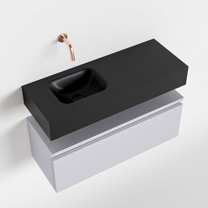 Toiletmeubel Mondiaz Andor | 80 cm | Meubelkleur Cale | Lex vrijhangend wastafel Urban Links | Zonder kraangat