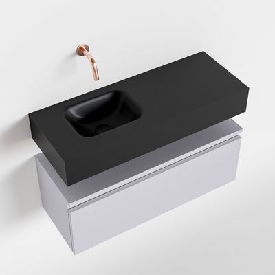 Toiletmeubel Mondiaz Andor | 80 cm | Meubelkleur Cale | Lex vrijhangend wastafel Urban Links | Zonder kraangat