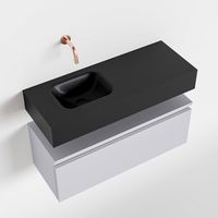 Toiletmeubel Mondiaz Andor | 80 cm | Meubelkleur Cale | Lex vrijhangend wastafel Urban Links | Zonder kraangat