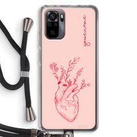 Blooming Heart: Xiaomi Redmi Note 10 Pro Transparant Hoesje met koord