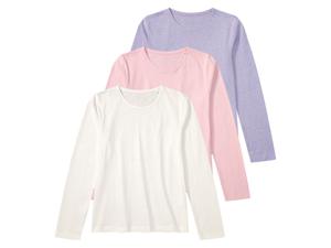 pepperts! 3 meisjes shirts (134/140, lila/roze/wit)