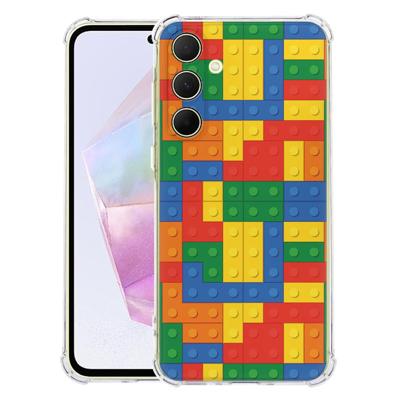 Samsung Galaxy A56 Hoesje - Blokken TPU Antishock Samsung Galaxy A56 Hoesje - Blokken TPU Antishock