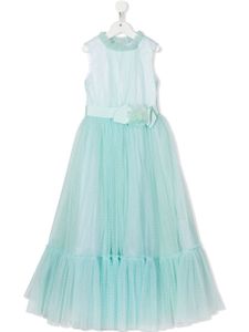 MARCHESA KIDS COUTURE robe à superposition en tulle - Vert