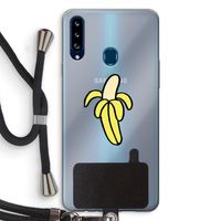 Banana: Samsung Galaxy A20s Transparant Hoesje met koord