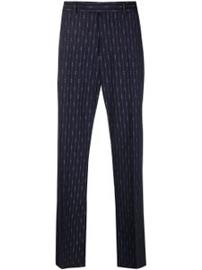 Gucci pantalon droit à imprimé mors - Bleu