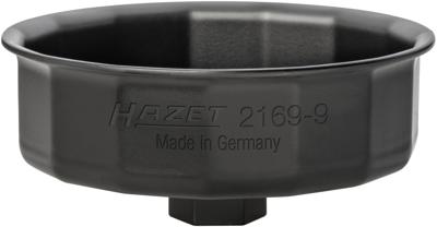 HAZET Oliefitersleutel 2169-9 · 24 mm buitenzeskant, 1/2 inch (12,5 mm) vierkant hol · Buiten-15-kant-profiel · SW 105 mm