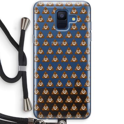Poop emoji: Samsung Galaxy A6 (2018) Transparant Hoesje met koord