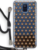 Poop emoji: Samsung Galaxy A6 (2018) Transparant Hoesje met koord