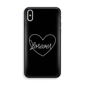 Forever heart black: iPhone X Tough Case