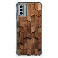 Stevig Telefoonhoesje voor Nokia G22 Wooden Cubes - thumbnail