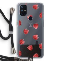 Framboosjes: OnePlus Nord N10 5G Transparant Hoesje met koord