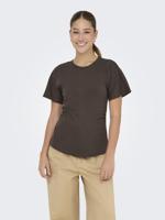 Only Onlmarie S/s Ruching Top Jrs Noos T-shirts Seal Brown