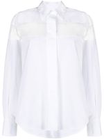 Valentino Garavani chemise à empiècements transparents - Blanc