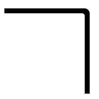 Roval hoekbeschermer ongeboord - aluminium - 40x40x2 mm - 1000 mm
