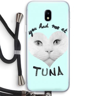 You had me at tuna: Samsung Galaxy J3 (2017) Transparant Hoesje met koord