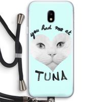 You had me at tuna: Samsung Galaxy J3 (2017) Transparant Hoesje met koord