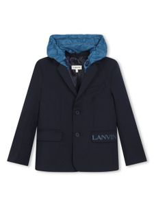 Lanvin Enfant blazer à capuche détachable - Bleu