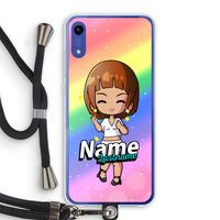 Chibi Maker vrouw: Honor Play 8A Transparant Hoesje met koord