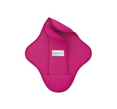 Ladypad Wasbaar maandverband pad & liner fuchsia maat L (1 Set)