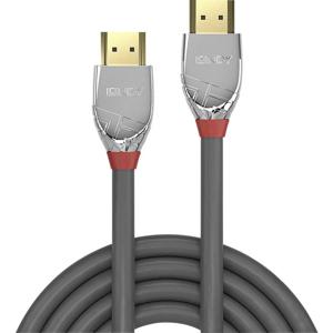 LINDY 37874 HDMI-kabel HDMI Aansluitkabel HDMI-A-stekker, HDMI-A-stekker 5.00 m Grijs 4K UHD