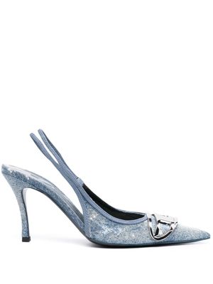 Diesel escarpins D-Venus 80 mm à bride arrière - Bleu