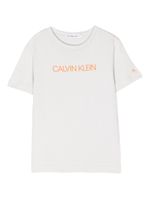 Calvin Klein Kids t-shirt en coton à logo imprimé - Gris