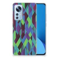 Xiaomi 12 | 12X | TPU Hoesje | Abstract Green Blue
