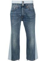 Junya Watanabe MAN jean court bicolore - Bleu