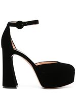 Gianvito Rossi sandales en velours à plateforme 120 mm - Noir