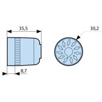 Crouzet 25622076 Relaissocket Geschikt voor serie: Crouzet serie TIMER Crouzet TIMER 814, Crouzet TIMER 815, Crouzet TIMER TMR48U, Crouzet TIMER TMR48L (Ø x l)